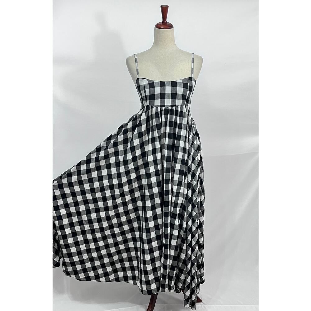 AZEEZA Sz XS Rachel Gingham Midi Dress NWT - Picture 5 of 14